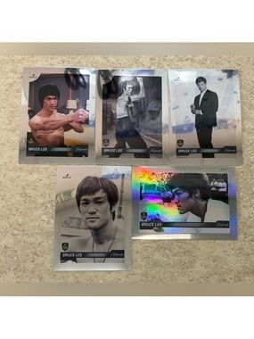 Bruce Lee Dragon 2024 Silver Chrome Refractor MMA Movie Cards Worth $50
